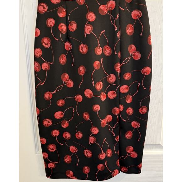 Betsey‎ Johnson Dress Sz 4 Rockabilly Pinup Retro Cherry Print Bombshell 50s 60s - Picture 3 of 15
